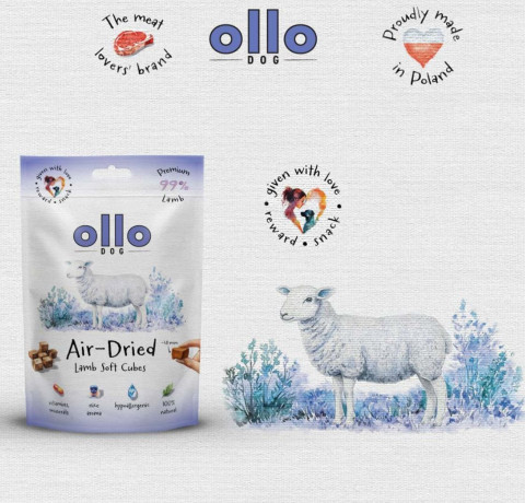 OLLO Air Dried Training Lamb Cubes - pamlsek pro psa - 80g - Fotogalerie 2