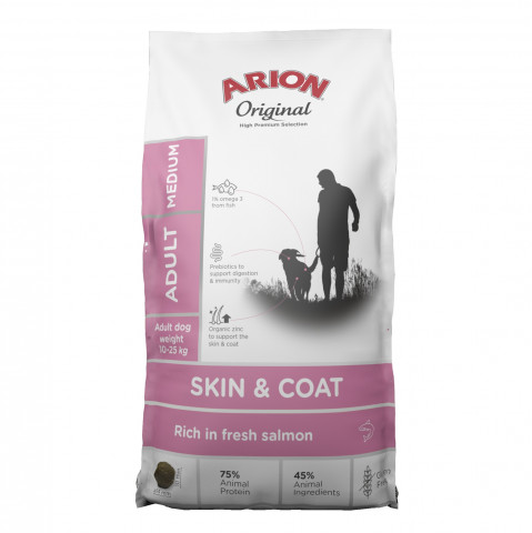 ARION Original Skin & Coat Medium Salmon - suché krmivo pro psy - 12kg - Fotogalerie 1