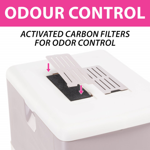 FERPLAST Sahara Lilac – kočičí toaleta – 52 × 39 × 40 cm + ZDARMA - Fotogalerie 17