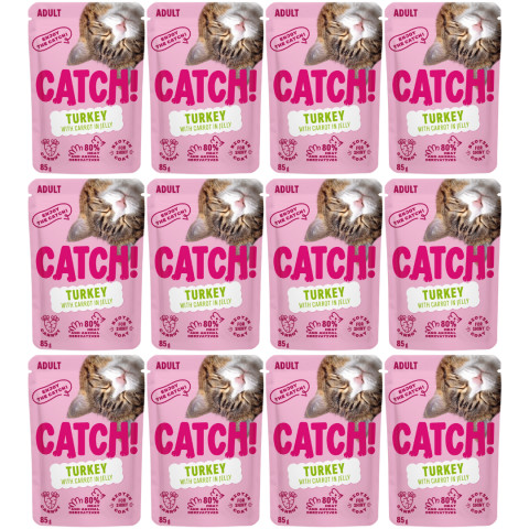 CATCH Krůta s mrkví v želé - mokré krmivo pro kočky - 12x85 g - Fotogalerie 1