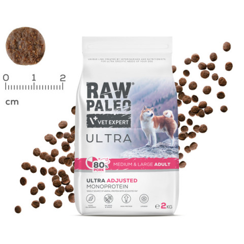 RAW PALEO Ultra Pork Medium & Large Adult - suché krmivo pro psy - 10kg - Fotogalerie 3