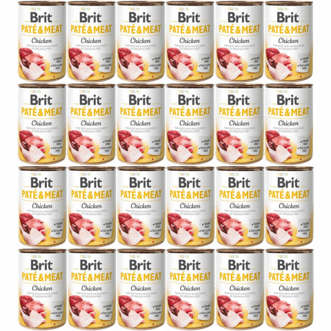 BRIT Paté & Meat Chicken - mokré krmivo pro psy - 24x400g - Fotogalerie 1