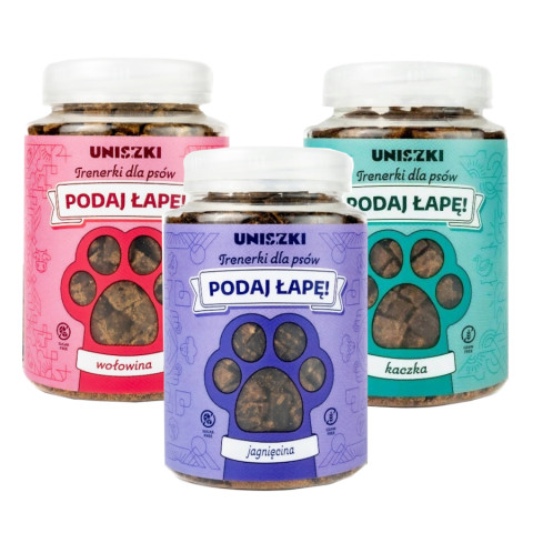 UNISZKI Tréninkové pamlsky Podaj łapę MIX 3 chutí - pamlsek pro psy - 3x210g - Fotogalerie 1
