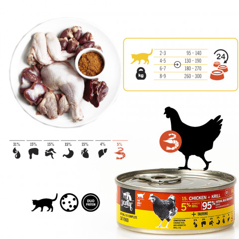 3COTY Chicken with krill - mokré krmivo pro kočky - 80g - Fotogalerie 2
