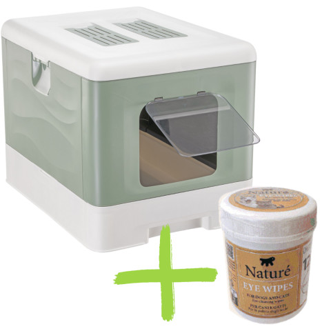 FERPLAST Sahara Green – kočičí toaleta – 52 × 39 × 40 cm + ZDARMA - Fotogalerie 1