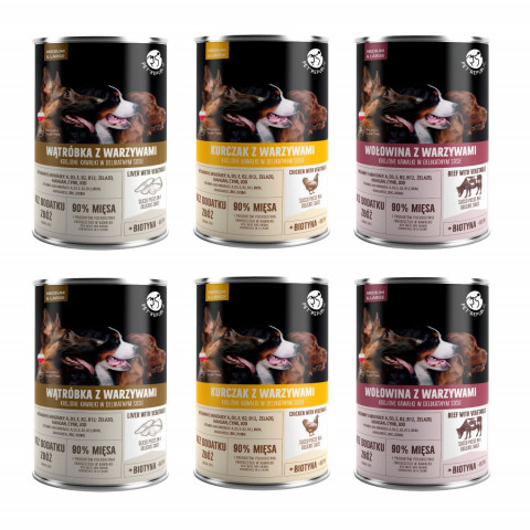 PET REPUBLIC kousky v omáčce Mix chutí - mokré krmivo pro psy - 6x1250 g - Fotogalerie 1