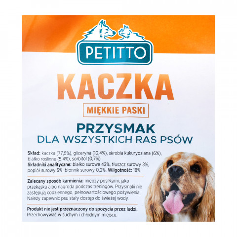 PETITTO Soft duck strips - pochoutka pro psy - 500 g - Fotogalerie 3
