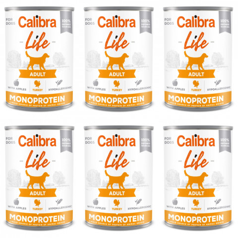 CALIBRA Dog Life Adult Krůta s jablky - mokré krmivo pro psy - 6x400g - Fotogalerie 1