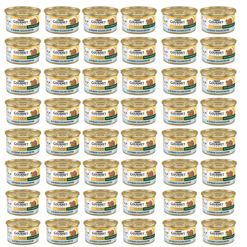 GOURMET GOLD Succulent Delights Oceánská ryba - mokré krmivo pro kočky - 48x85g - Fotogalerie 1