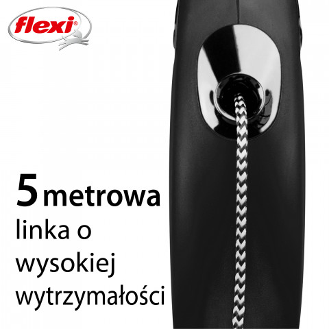Flexi New CLASSIC 5 m Černá Pes Zatahovací vodítko - Fotogalerie 5