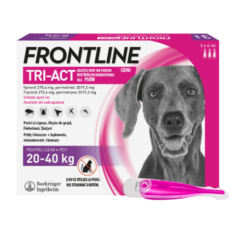 FRONTLINE Tri-act L 20-40 kg - Kapky proti parazitům pro psy - 3 x 4 ml - Fotogalerie 7