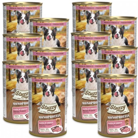 STUZZY Monoprotein Vepřové – mokré krmivo pro psy – 12x400g - Fotogalerie 1