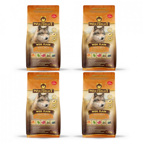 WOLFSBLUT Wide Plain Small breeds Horse with sweet potatoes - suché krmivo pro psy - 4x2kg - Fotogalerie 1