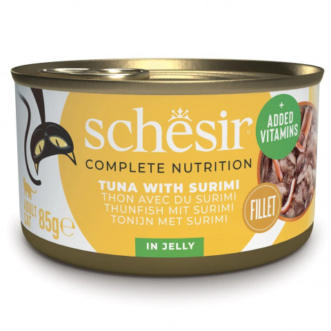 SCHESIR in jelly Tuna with surimi - mokré krmivo pro kočky - 85 g - Fotogalerie 1
