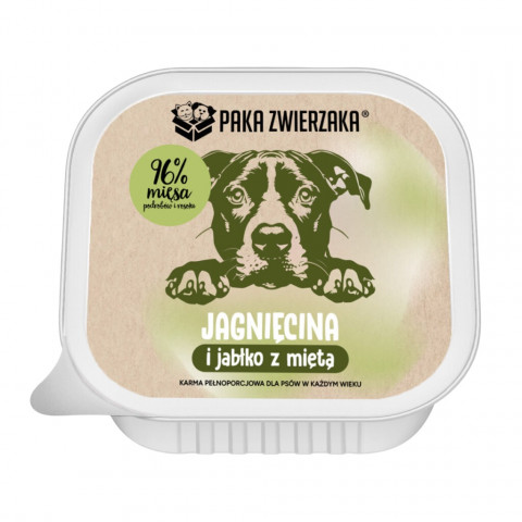 PAKA ZWIERZAKA Lamb and apple with mint Mono - vlhké krmivo pro psy - 150g - Fotogalerie 1