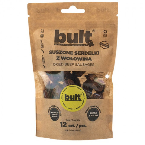 BULT Sušené párečky MIX 4 příchutí – pamlsek pro psy – 12x80g - Fotogalerie 6
