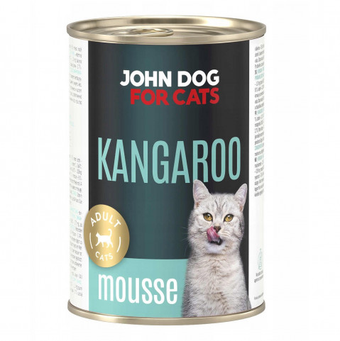 JOHN DOG For cats Kangaroo Mousse - mokré krmivo pro kočky - 400g - Fotogalerie 1