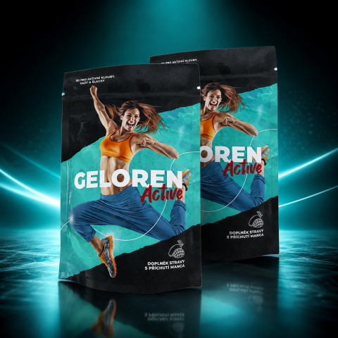 GELOREN Active Mango - želé bonbony pro lidi na klouby s kolagenem a vitamínem c - 2x410g - Fotogalerie 1