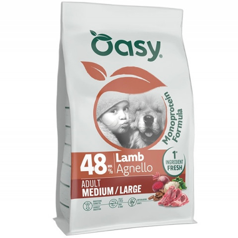 OASY One Animal Protein Adult Medium/Large Lamb - suché krmivo pro psy - 10kg - Fotogalerie 1