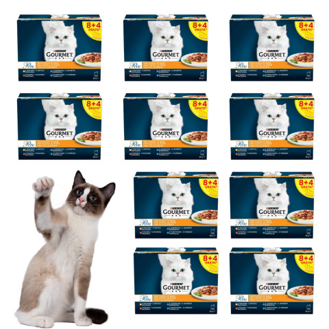 PURINA Gourmet Perle Kachna, krůta, jehněčí, tuňák - mokré krmivo pro kočky - 120x85g - Fotogalerie 1