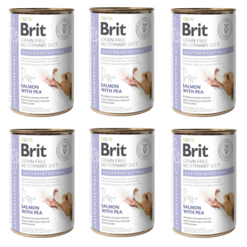 BRIT Grain Free Vet Diets Dog Gastrointestinal Losos & Hrášek - mokré krmivo pro psy - 6x400g - Fotogalerie 1