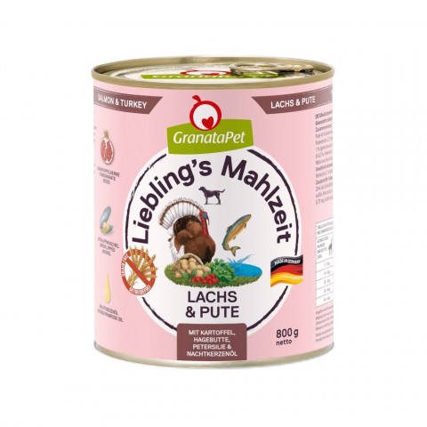 GRANATAPET Liebling's Mahlzeit Salmon and turkey - vlhké krmivo pro psy - 800g - Fotogalerie 1