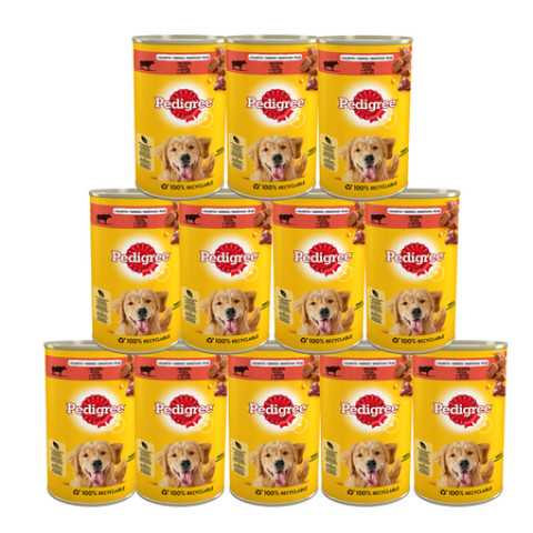 Pedigree 5900951015854 konzervované krmivo pro psy Hovězí Dospělý jedinec 1,2 kg - Fotogalerie 1