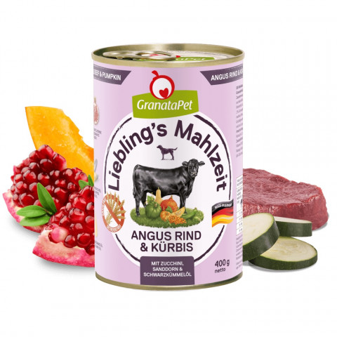 GRANATAPET Liebling's Mahlzeit Angus beef & pumpkin - vlhké krmivo pro psy - 800g - Fotogalerie 2