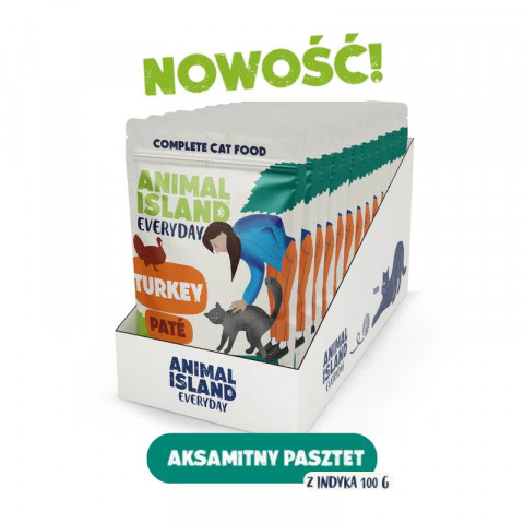 ANIMAL ISLAND Pate Turkey - mokré krmivo pro kočky - 12x100g - Fotogalerie 2