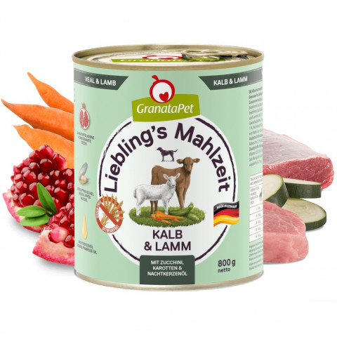 GRANATAPET Liebling's Mahlzeit Veal and lamb - vlhké krmivo pro psy - 800g - Fotogalerie 2