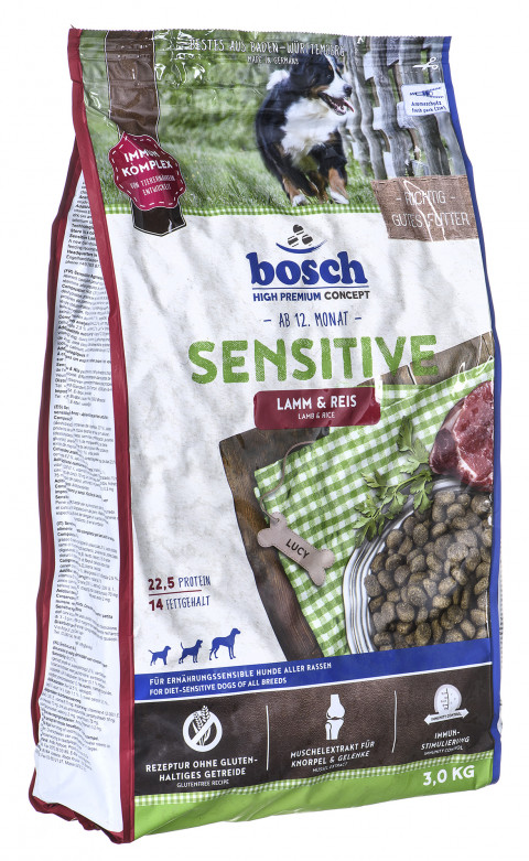 BOSCH Sensitive Lamb & Rice – krmivo pro psy s citlivým žaludkem s jehněčím masem a rýží 3 kg - Fotogalerie 1