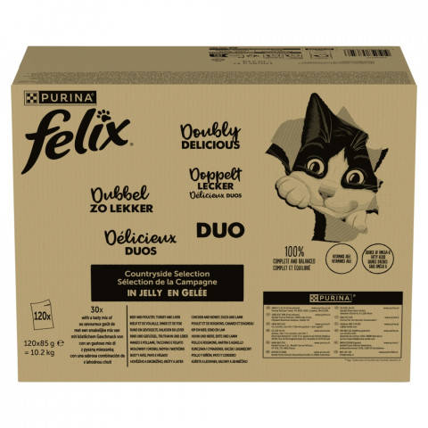 PURINA Felix Fantastic Duo Mix Countryside Box - mokré krmivo pro kočky - 120x85g - Fotogalerie 1