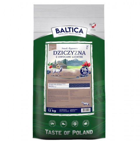 BALTICA Flavours of regions Venison with forest fruits Medium and large breeds - suché krmivo pro psy - 12kg - Fotogalerie 1