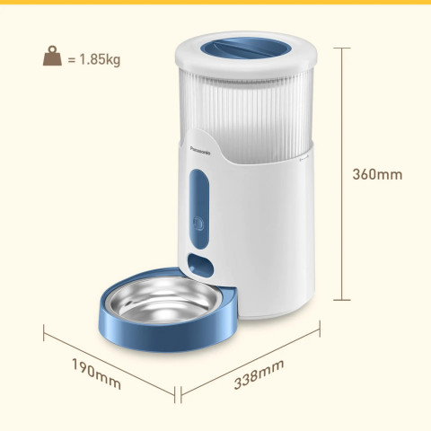 Panasonic CP-JNF01CW krmítko/napáječka pro psy/kočky Plast, Nerezová ocel Bílá Univerzální Automatický podavač krmiva pro zvířata - Fotogalerie 3