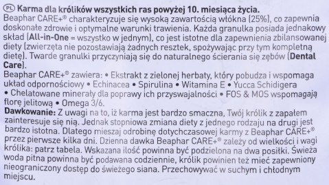  Beaphar Care+ Krmivo pro králíky - 1,5 kg - Fotogalerie 3