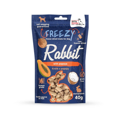 SYTA MICHA Freezy Rabbit with papaya - pamlsek pro psa - 40g - Fotogalerie 1