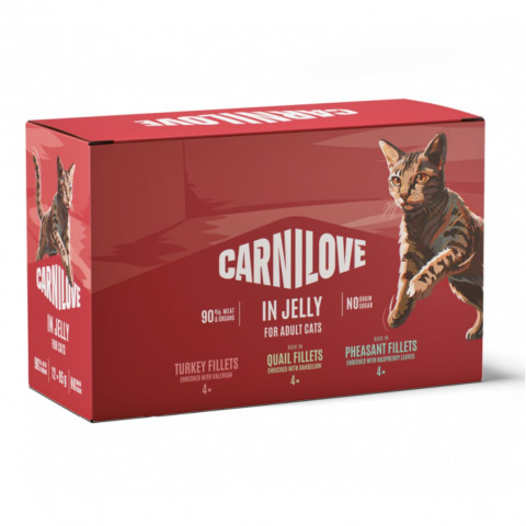 CARNILOVE Cat Pouch Jelly Box - mokré krmivo pro kočky - 12x85g - Fotogalerie 1