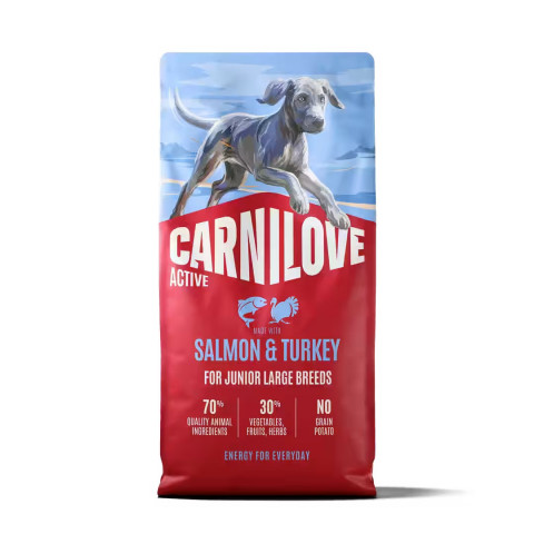 CARNILOVE Active Junior Salmon & Turkey Large - suché krmivo pro psy - 12kg - Fotogalerie 1
