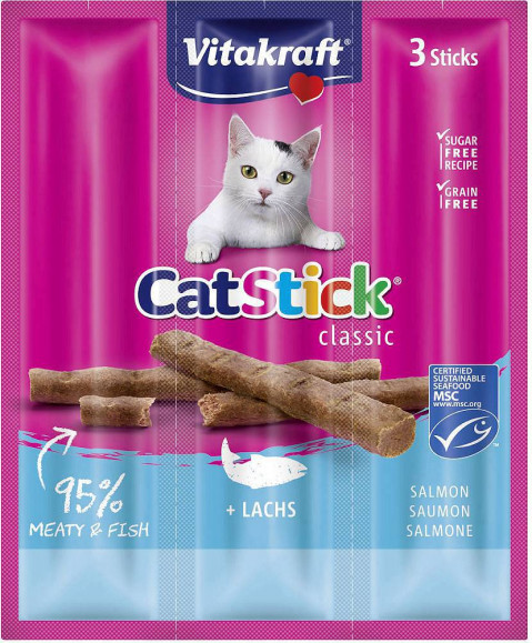 VITAKRAFT CatStick Classic Salmon - pamlsek pro kočky - 18g - Fotogalerie 1