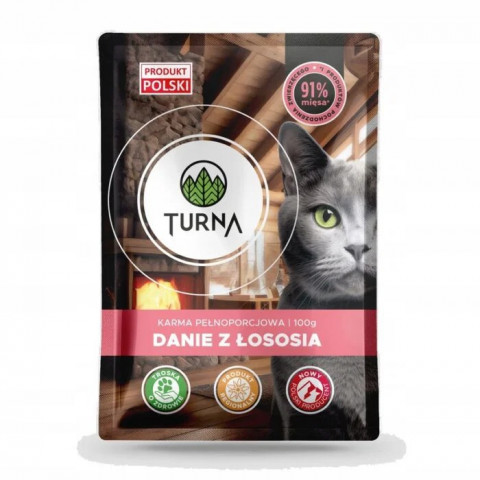 TURNA Cats Lososové menu – vlhké krmivo pro kočku – 100g - Fotogalerie 1