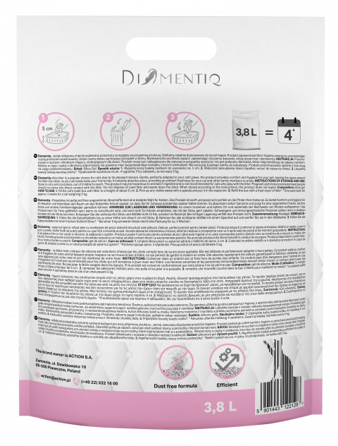 DIAMENTIQ Micro Baby Powder silikagelové podestýlka, nehrudkující pro kočky – 10x3,8 l - Fotogalerie 3