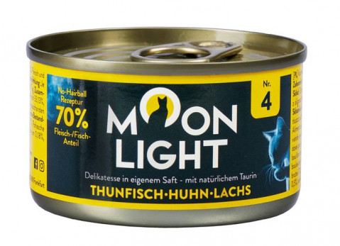 MOONLIGHT Dinner Nr 4 Tuna, chicken and salmon - mokré krmivo pro kočky - 80g - Fotogalerie 1