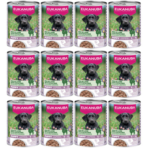 EUKANUBA Life Care Puppy Bohatá na jehněčí a brambory - vlhké krmivo pro psy - 12x400g - Fotogalerie 1