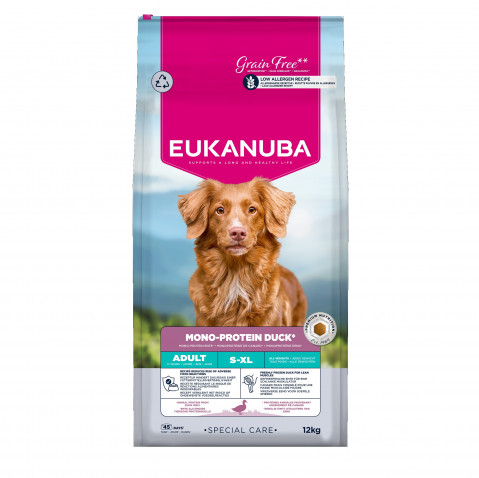 EUKANUBA Special Care Mono-Protein Adult, kachna – suché krmivo pro psy – 12kg - Fotogalerie 1