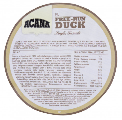 ACANA SINGLES Free-Run Duck Suché krmivo pro psy Kachna 2 kg - Fotogalerie 4
