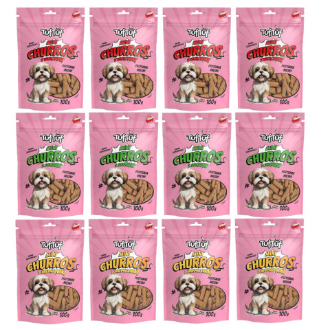 TUF TUF Mini Churros MIX 3 příchutí – pamlsek pro psy – 12x100g - Fotogalerie 1