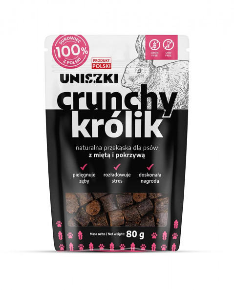 UNISZKI Crunchy Králík s mátou a kopřivou - pochoutka pro psa - 80g - Fotogalerie 1