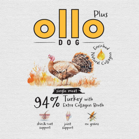 OLLO Plus Collagen Mono Turkey - vlhké krmivo pro psy - 800g - Fotogalerie 2