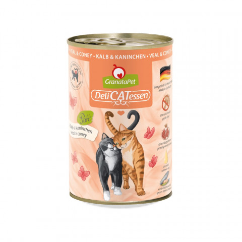 GRANATAPET DeliCATessen Veal and coney - mokré krmivo pro kočky - 400g - Fotogalerie 1