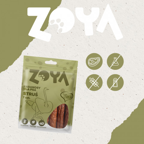 ZOYA Ostrich meat sausages - pamlsek pro psa - 7 ks - Fotogalerie 2